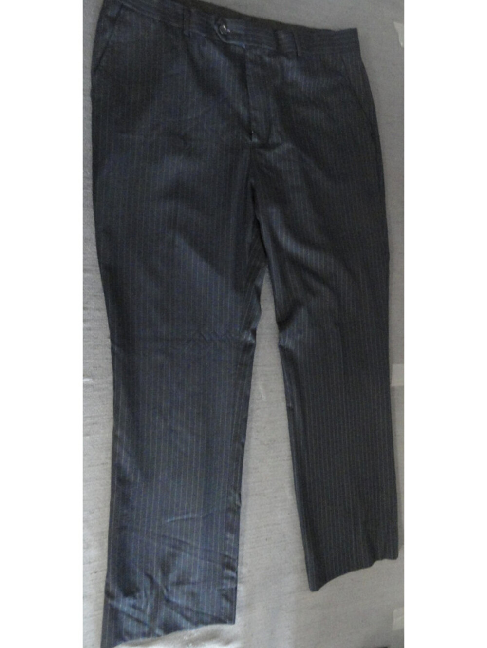 EUC DESIGNER TAZIO MADE IN ITALY DRY CLEAN BLACK PIN STRIPE SUIT PANTS 38X31.5